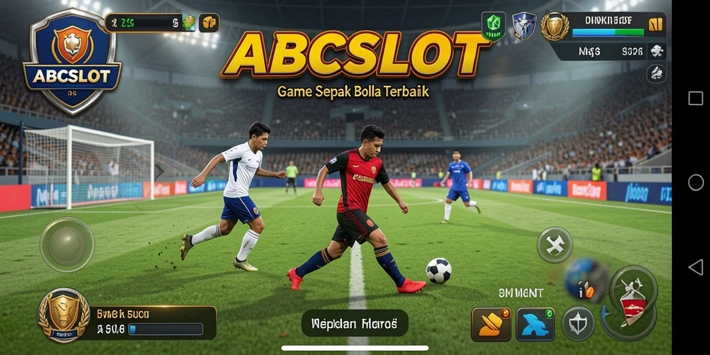 Screenshot gameplay ABCSLOT yang menampilkan aksi sepak bola seru.