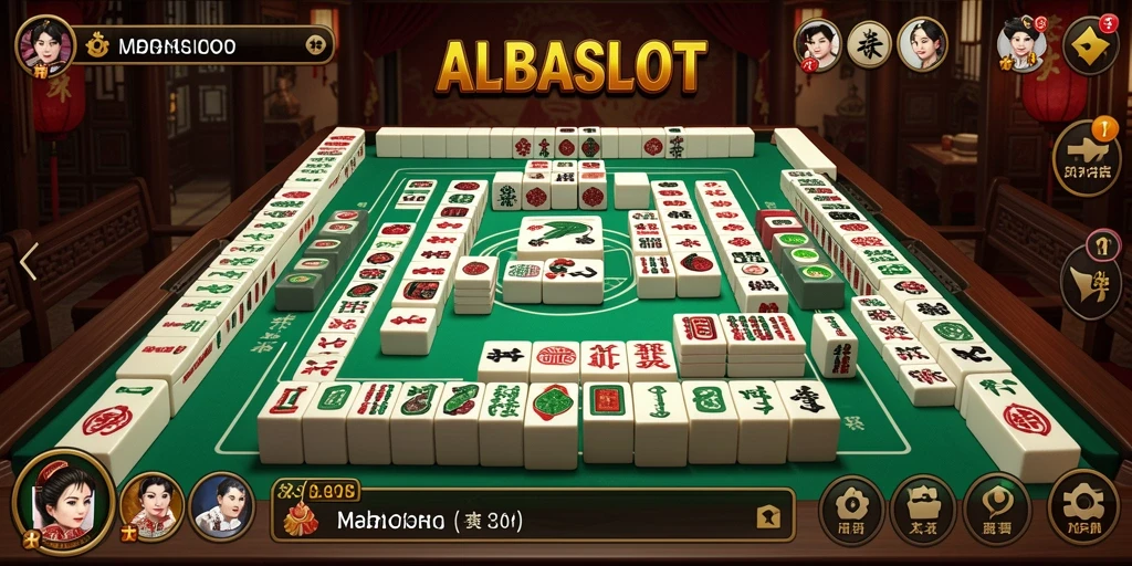 Tampilan gameplay Mahjong yang menawan di ALBASLOT.