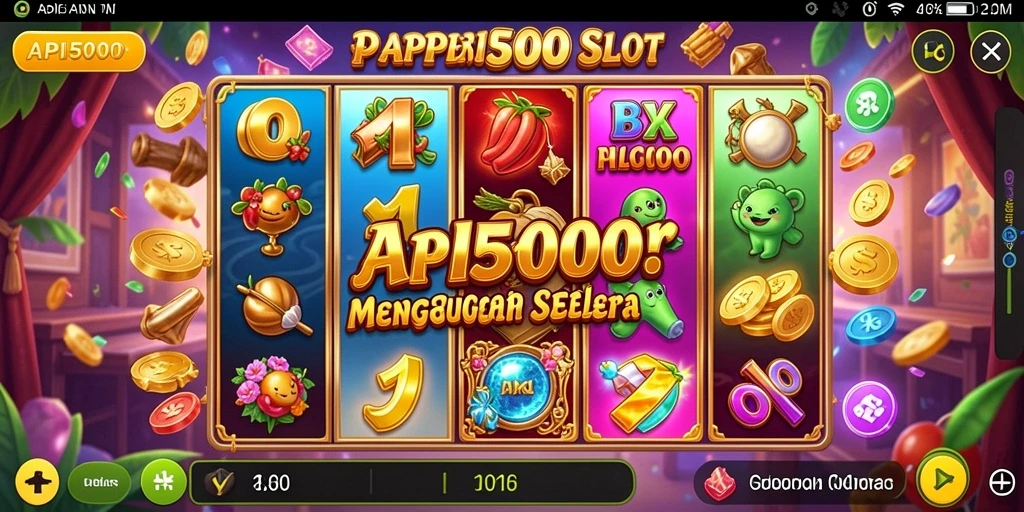 Tampilan menarik dan seru dari gameplay Slot API5000.
