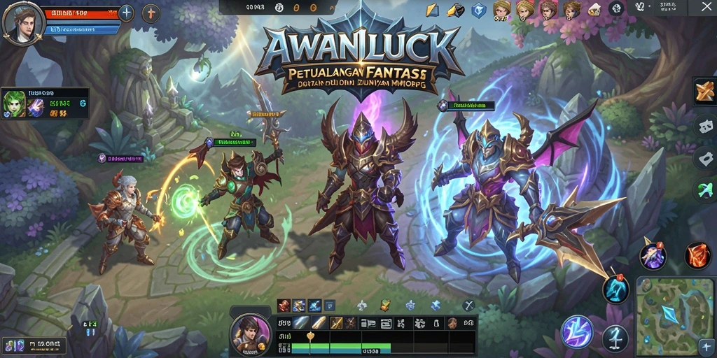 Gameplay epik dalam dunia fantasi AWANLUCK.