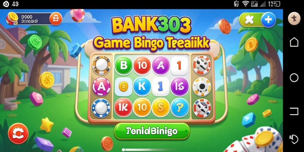 Tampilan gameplay BANK303 yang menarik dan penuh warna saat bermain Bingo.