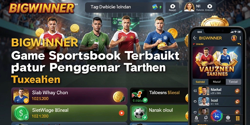 Screenshot utama BIGWINNER menampilkan antarmuka permainan Sportsbook yang menarik.