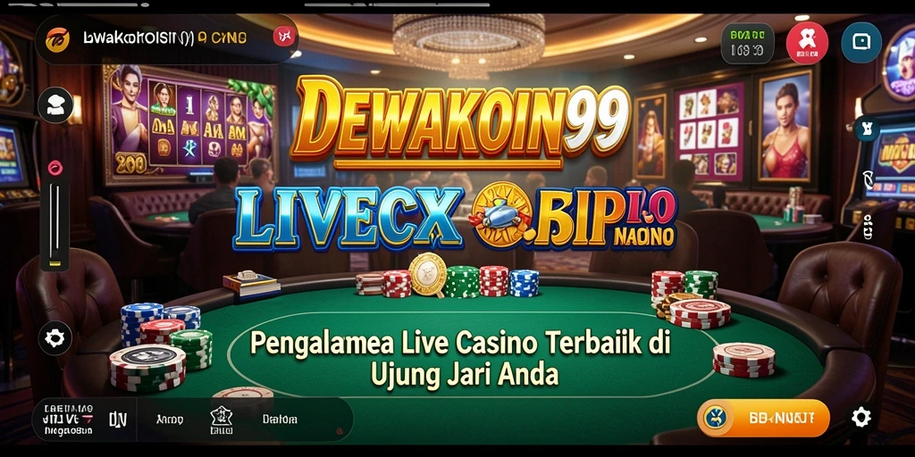 Tampilan gameplay Live Casino yang menegangkan di DEWAKOIN99.