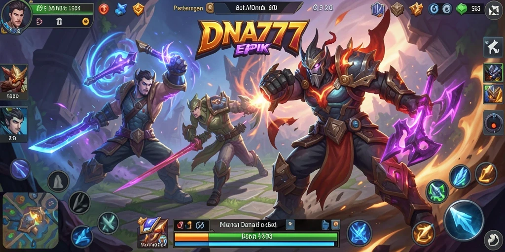 Gameplay seru dari DNA777 dalam arena MOBA yang menegangkan.