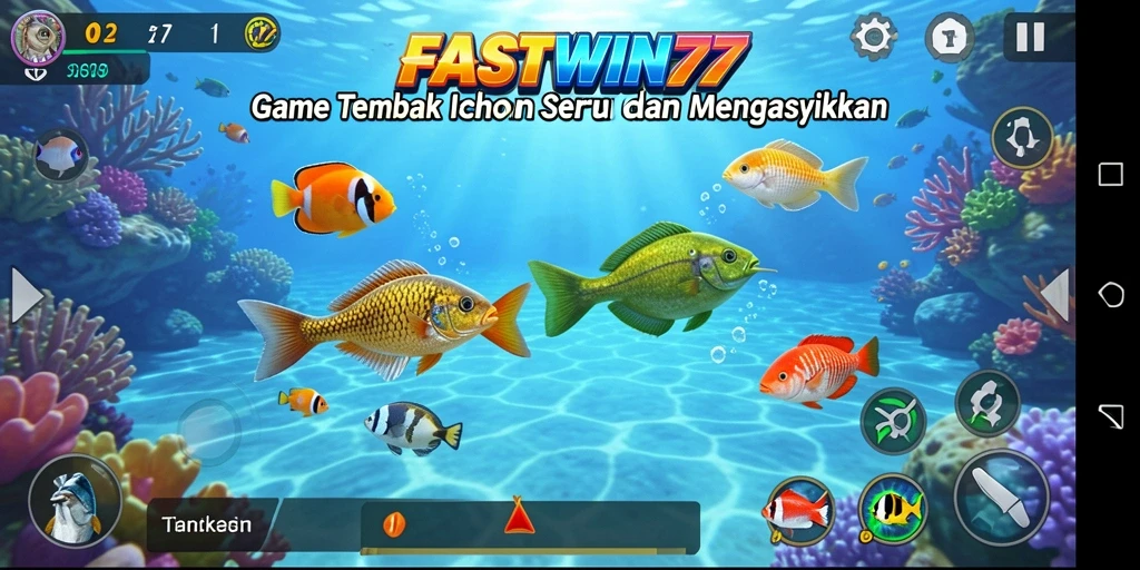 Tampilan gameplay menembak ikan yang penuh aksi dan seru.