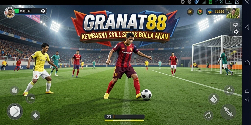 Tampilan menarik dari gameplay GRANAT88 yang penuh aksi sepak bola.
