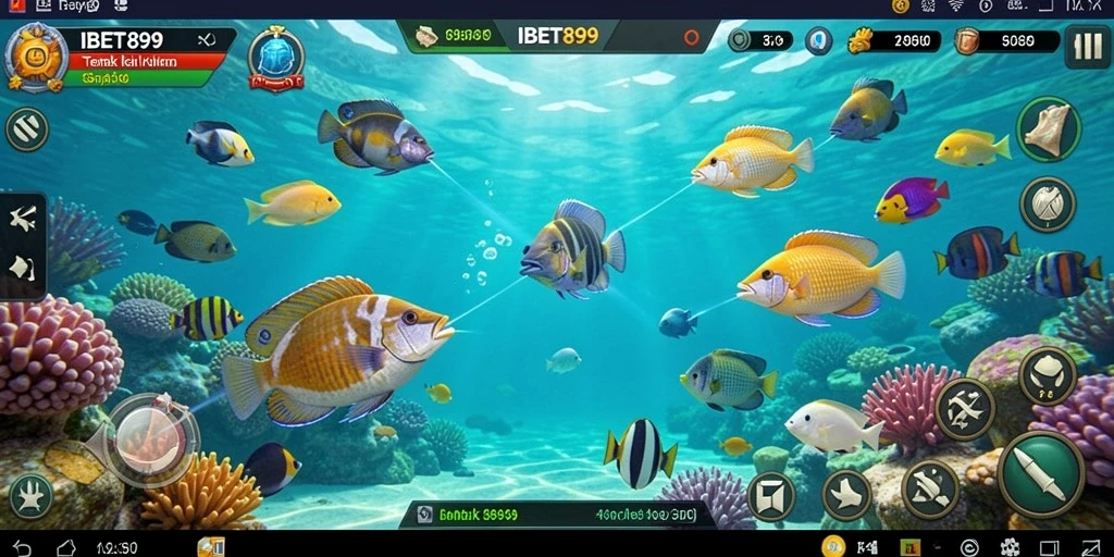 Tampilan gameplay Tembak Ikan yang menarik dan dinamis di IBET899.