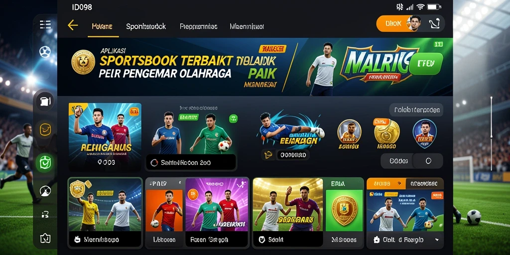 Tangkapan layar <strong>ID098</strong> menunjukkan fitur taruhan olahraga yang menarik.