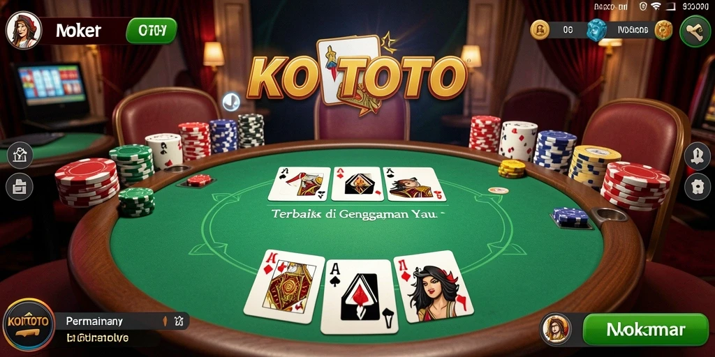 Screenshot utama KOITOTO menampilkan gameplay Poker yang seru dan interaktif.