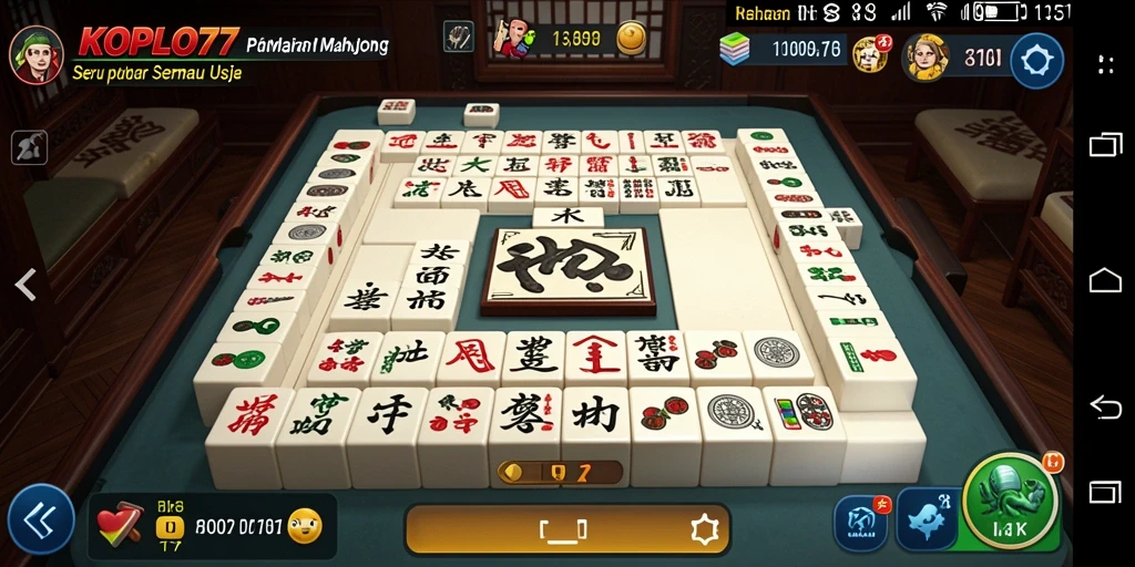 Gameplay KOPLO77 menampilkan aksi Mahjong yang seru dan interaktif.