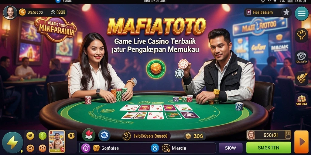 Tampilan gameplay MAFIATOTO menampilkan suasana kasino yang nyata.