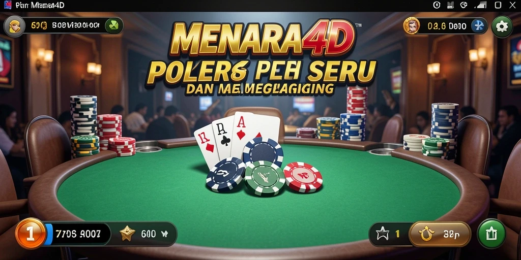 Tampilan gameplay Poker yang seru dan menegangkan di MENARA4D.