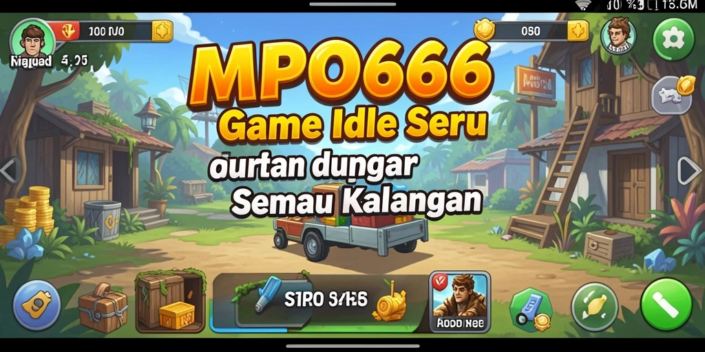 Tampilan gameplay <strong>MPO666</strong> yang menarik dan penuh warna dari karakter Idle.