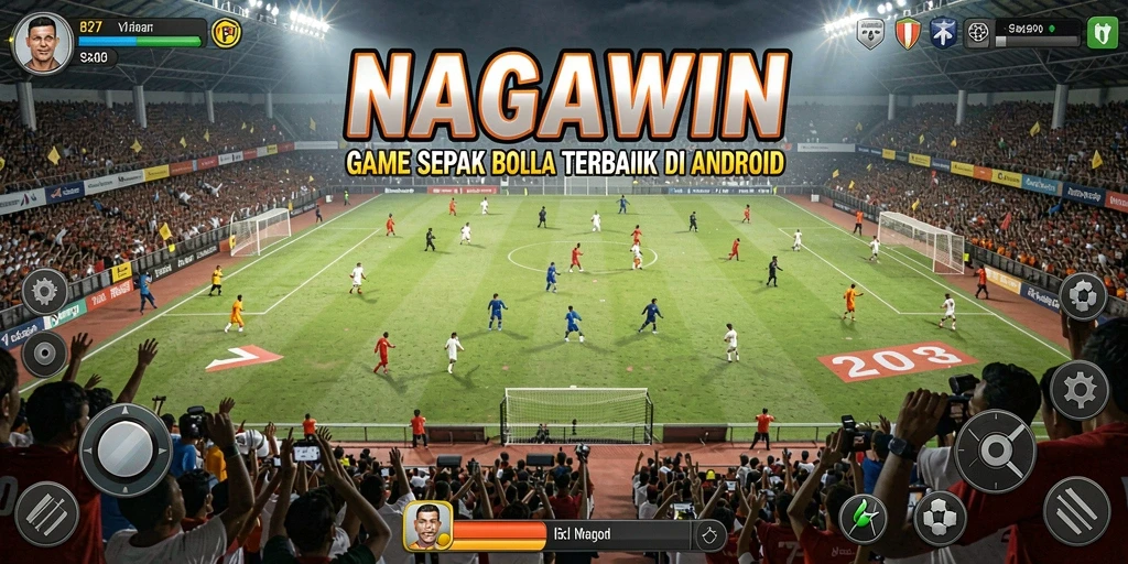 Tangkapan layar NAGAWIN menunjukkan momen seru pertandingan sepak bola.