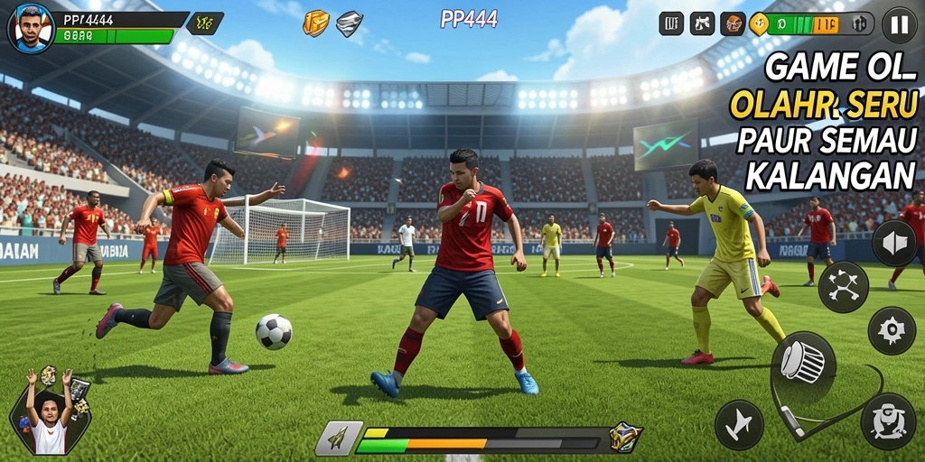 Tampilan gameplay seru dan menantang dalam PP444.