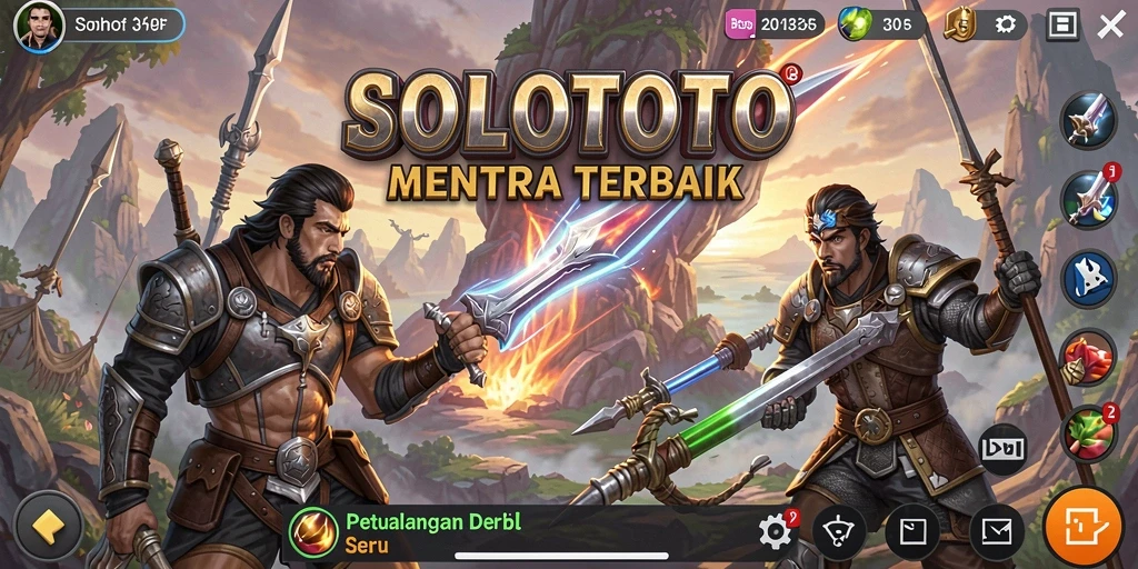 Gameplay mendebarkan di SOLOTOTO dengan menara strategis dan invasi musuh.