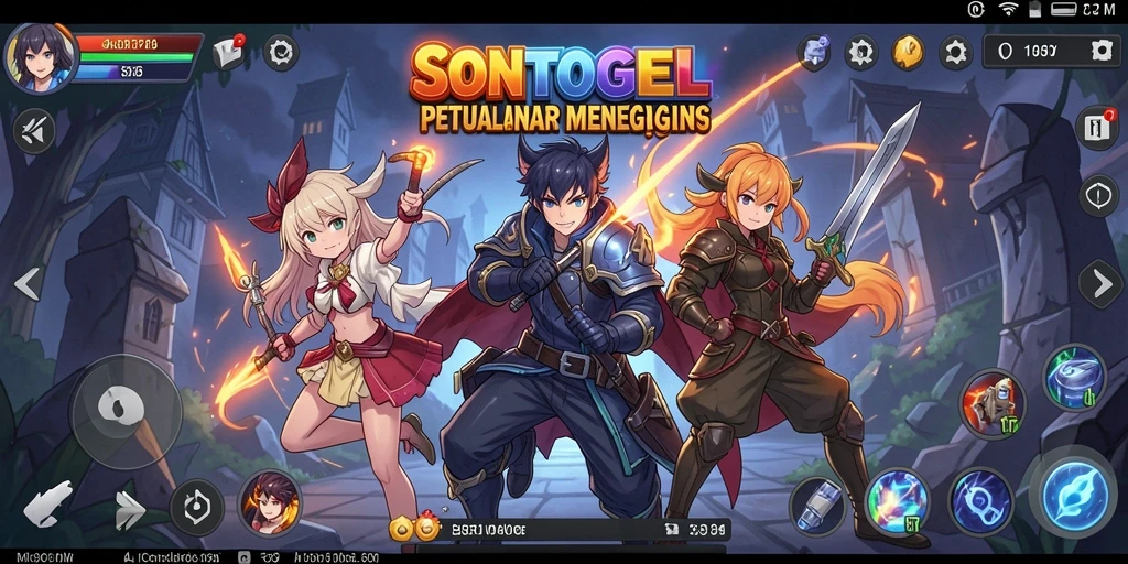 Tampilan gameplay seru di SONTOGEL dengan karakter anime favorit.