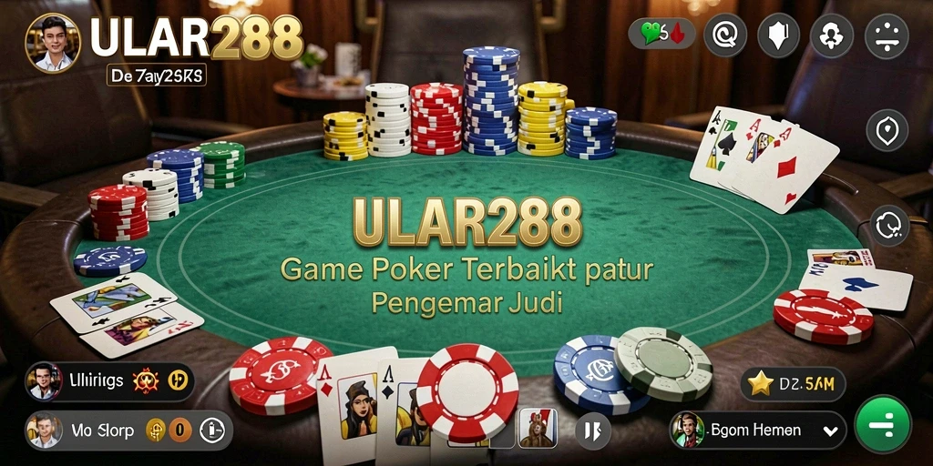 Gameplay seru ULAR288 dengan tampilan meja Poker yang menarik.