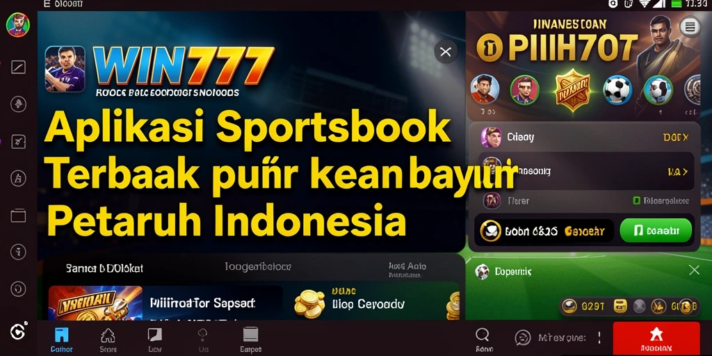 Tampilan gameplay dari aplikasi sportsbook WIN777 yang interaktif.